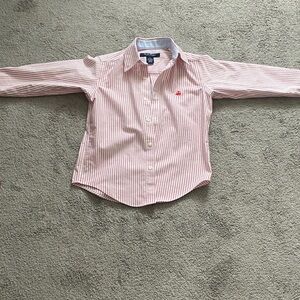 Brooks Brothers Kids Pink Striped Button Down Shirt
